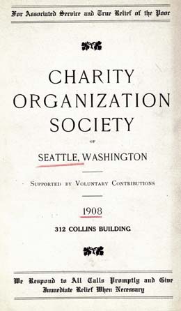 charity society organization cos report 1908 wellspring annual seattle historylink organizing archives